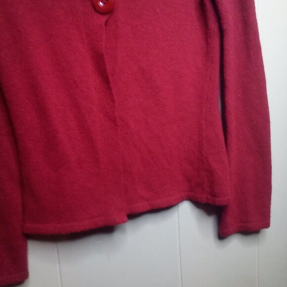 Tweeds Sweater Cardigan S Long Sleeve Red - Picture 7 of 12